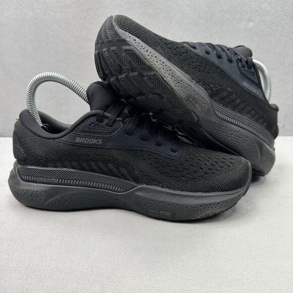 Womens Size 6.5 (B) Brooks Adrenaline GTS 24 Shoes Triple Black Running Sneakers - Picture 6 of 9
